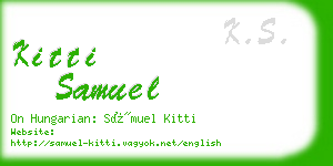 kitti samuel business card